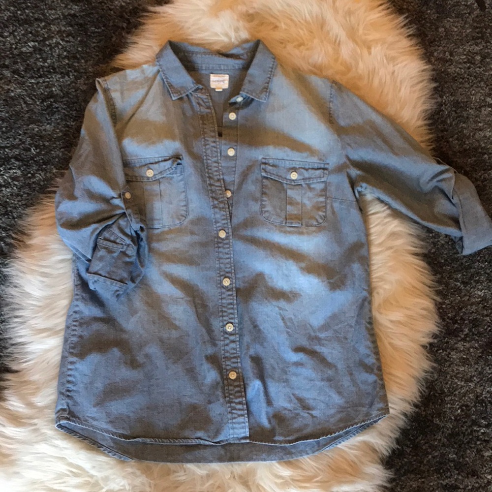 J crew denim button up